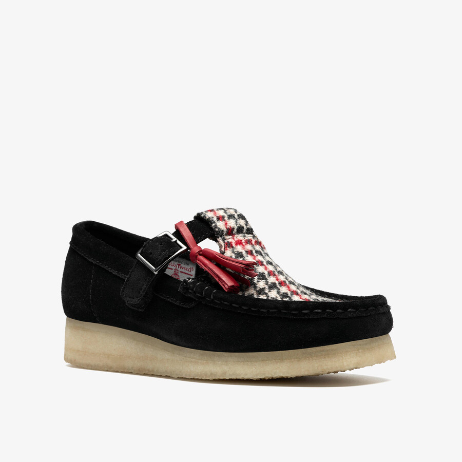 wallabee t-bar - zwarte tweedcombinatie